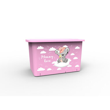 Контейнер для игрушек Mommy love (Мамми лав) 15,7 л, нежно-розовый, BEROSSI (Изд. из пластм. Размер 396 * 241 * 231 мм) (АС49163000)