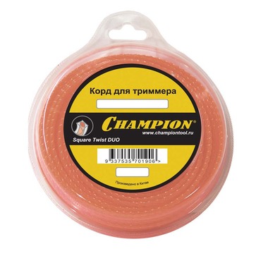 Корд триммерный Square Twist DUO (2.0 мм; 15 м; витой квадрат) CHAMPION C5055