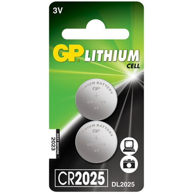 Литиевая дисковая батарейка GP Lithium CR2025 2 шт CR2025-7CR2