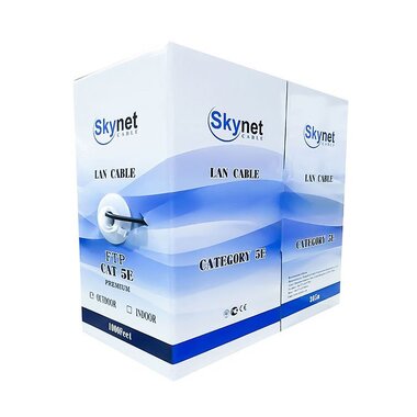 Кабель SkyNet Light UTP indoor 4x2x0,46, медный, FLUKE TEST, кат.5e, однож., 305 м, box, серый CSL-UTP-4-CU