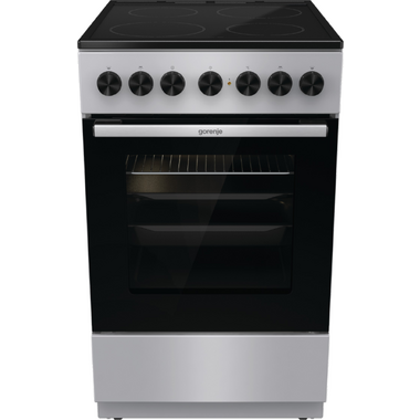 Электрическая плита Gorenje GEC5B41SG,  стеклокерамика,  без крышки, серый 740528