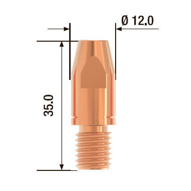 Наконечник контактный CuCrZr (25 шт; M10; 35 мм; 1.6 мм) FUBAG FB.CTM10.35-16