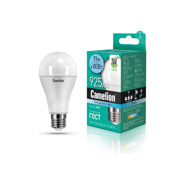 Светодиодная лампа 11Вт 220В Camelion LED11-A60/845/E27 12036