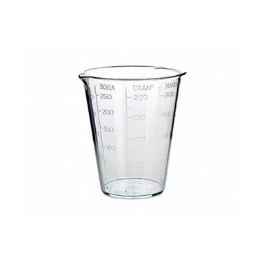 Мерный стакан , прозрачный, BEROSSI (Изделие из пластмассы. Литраж 250 мл) (ИК10100000)