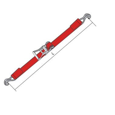 Ремень для крепления груза с крюками КантаПлюс Рэтчет 25 мм/6.0м КАНТАПЛЮС-2571305674