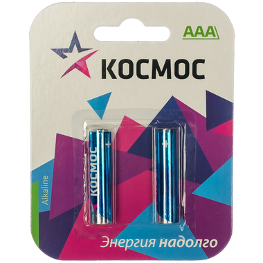 Батарейка LR LR03 BP-2 (2 шт; блистер) КОСМОС KOCLR032BL