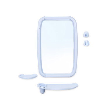 Набор для ванной Optima (Оптима), светло-голубой, BEROSSI (Изделие из пластмассы. Размер зеркало 346 х 515 мм) (НВ06108000)