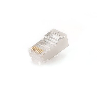 Вилка Cablexpert RJ-45 8P8C PLUG5SP универсальная кат.5e экранирован контакты 30 мкр 100 шт. PLUG5SP