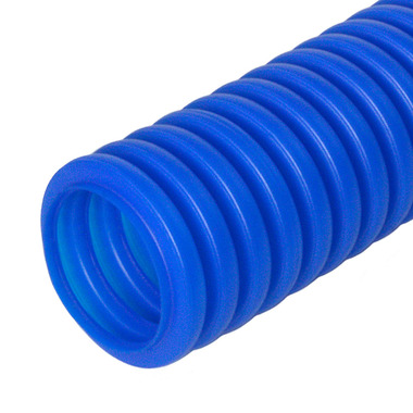 Гофрированная труба Промрукав ПНД защитная для МПТ пешель синяя д32 25м PR02.0097
