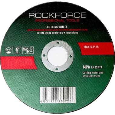 Диск отрезной по металлу (115x3.2x22.23 мм) ROCKFORCE RF-CW104