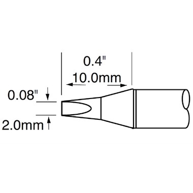 Наконечник (2х10 мм; клин) для MFR-H1 METCAL SFP-CH20