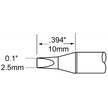 Наконечник (2.5х10 мм; клин) для MFR-H1 METCAL SFP-CH25