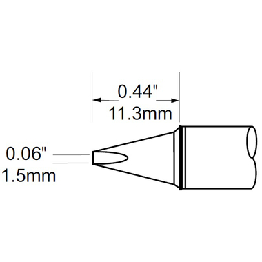 Наконечник клин (1.5х11.3 мм) для PS900 METCAL SFV-CH15A