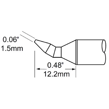 Наконечник (1.5х12.2 мм; клин изогнутый 30°) для PS900 METCAL SFV-CHB15