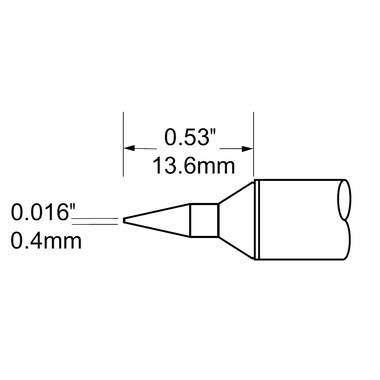 Наконечник (0.4х13.6 мм; конус) для PS900 METCAL STV-CNL04